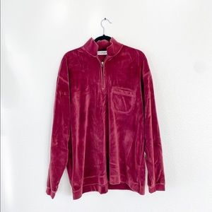 Vintage Red Velvet Pullover